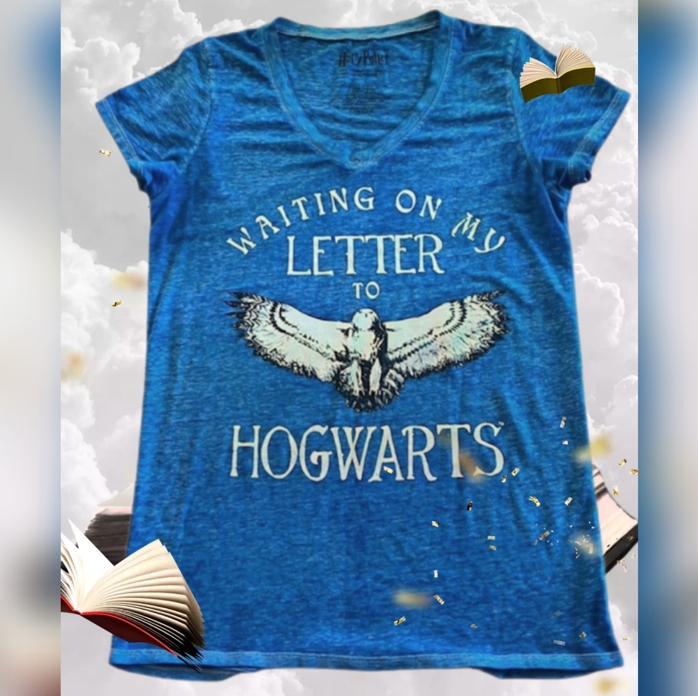 Blue Harry Potter Owl T-shirt ⚡🦉